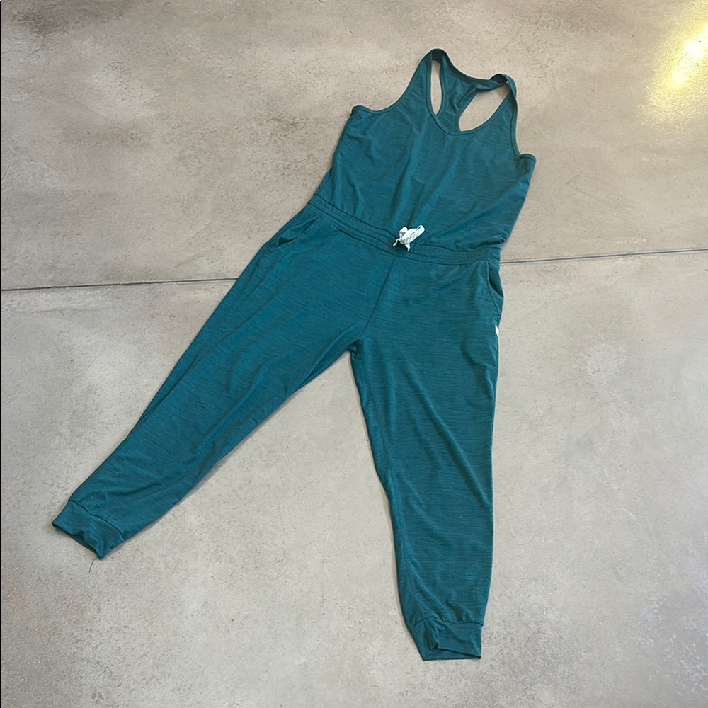 Vuori - Teal Sleeveless Jumpsuit- SZE S